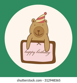 birthday card theme elements vector,eps