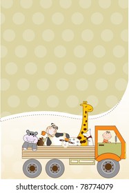 birthday card with toys
