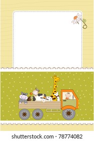birthday card with toys