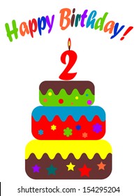   Birthday card , for two years 