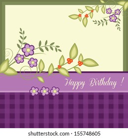 Birthday card, vector