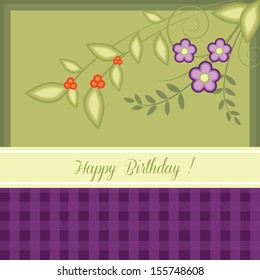 Birthday card, vector