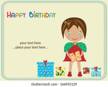 Birthday card vector