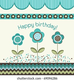 Birthday card, vector