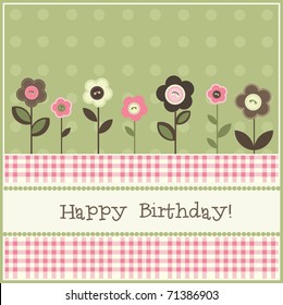 Birthday card, vector