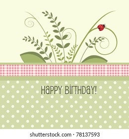 Birthday card, vector