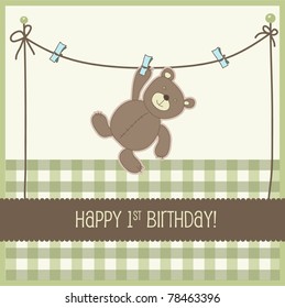 Birthday card, vector