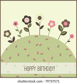 Birthday card, vector