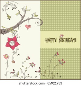 Birthday card, vector