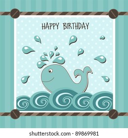 Birthday card, vector