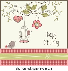 Birthday card, vector