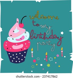 Birthday card vector design  illustration