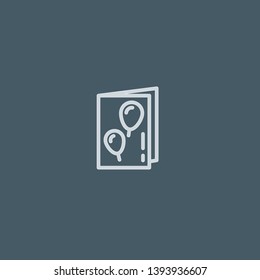 Birthday Card vector icon. Birthday Card concept stroke symbol design. Thin graphic elements vector illustration, outline pattern for your web site design, logo, UI. EPS 10.