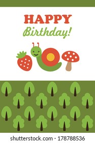 birthday card. vector illustration