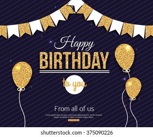 Birthday Card. Vector illustration