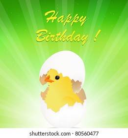 Birthday Card, Vector Illustration