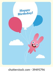 Birthday Card. Vector. No mesh.