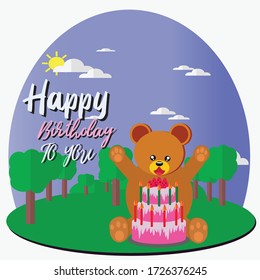 birthday card withthe design interesting and elegant