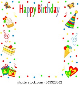  birthday card.illustration, vector