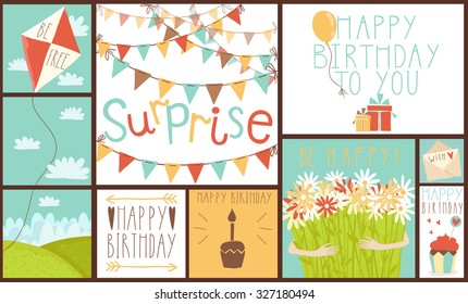  Birthday cards set