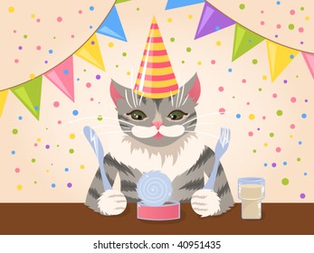 Birthday cat