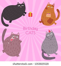 Birthday Cats Set Card