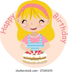 Birthday celebration - Art Vector Illustration