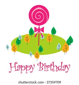 Birthday celebration - Art Vector Illustration