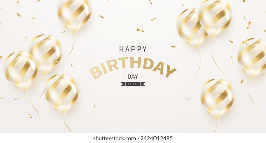 Birthday celebration background with beautiful balloons Vector illustration