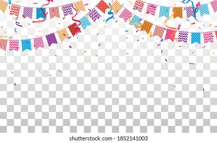 Birthday and celebration banner with colorful balloon