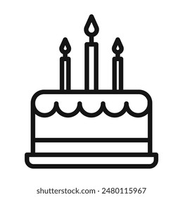Birthday Celebration Cake Icon Ideal for Party Planning
