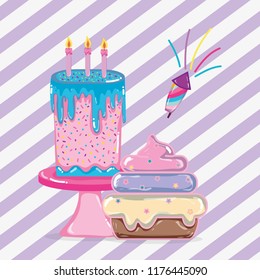 Birthday celebration cartoons