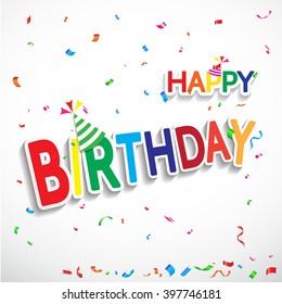 Happy Birthday Typographic Vector Design Greeting Stock Vector (Royalty ...