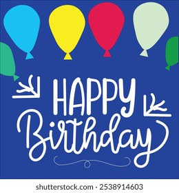 Birthday Celebration Elements A colorful and festive set of birthday-themed graphics, featuring balloons, party hats, and confetti. Ideal for creating cheerful birthday cards, invitations,