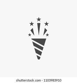 Birthday celebration firecracker vector icon for festivals
