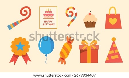 Birthday Celebration Goodies design vector