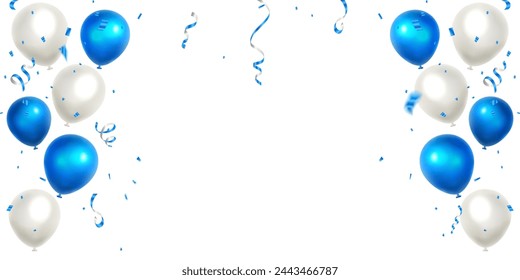 Birthday celebration party balloons template.