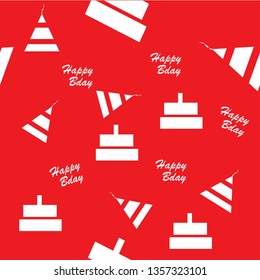 Birthday celebration seamless pattern