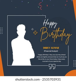 Birthday celebration unique card  poster template social media post