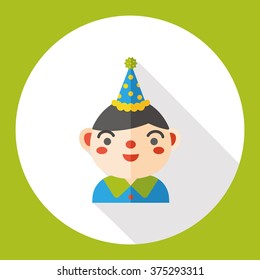 birthday character boy flat icon