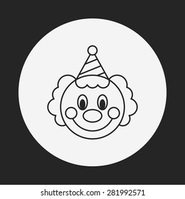 birthday character line icon