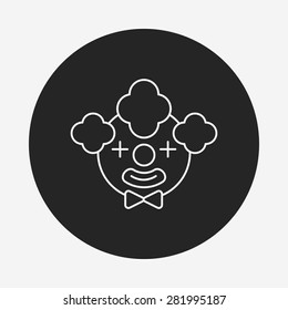 birthday character line icon