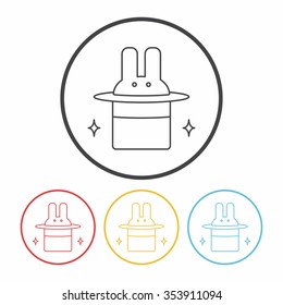 birthday character line icon