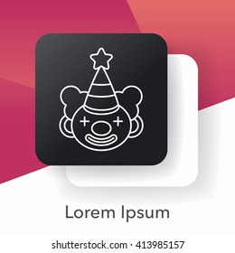 birthday character line icon