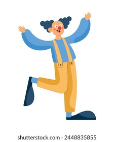 birthday clown funny cartoon isolated