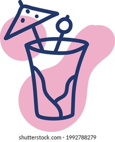 Birthday Coctail Illustration On White Background Stock Vector (Royalty Birthday Coctail Illustration On White Background Stock Vector (Royalty