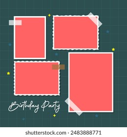 Birthday Collage Vector Template for Everlasting Memories