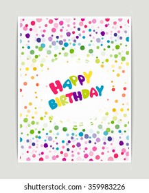 Birthday with colorful confetti