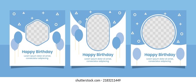 Birthday Concept Banner Social Media Post Template