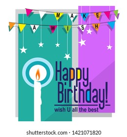 Birthday Conceptual Design Ilustration Vector